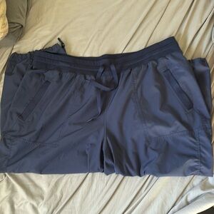 Blue capri jogger pants lightweight